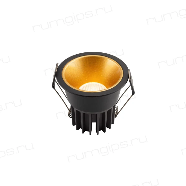 DK4400-GB Встраиваемый светильник, IP 20, 7 Вт, LED 3000, черно-золотой, алюминий